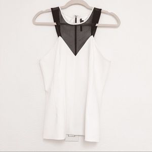 Jay Godfrey Peplum White Sleeveless Top Blouse Size 8